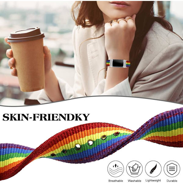 Vävda band som är kompatibla med Fitbit Charge 5, Fapic Quick Dry Watch