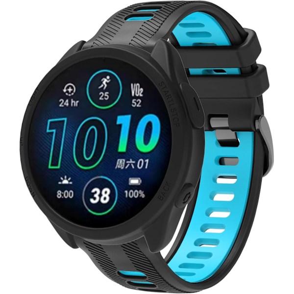 Smartwatch-tillbehör avsedda för Garmin Forerunner 965 Silikonskydd Skal Skyddsfodral avsett för Garmin Forerunner 965 Mjukt
