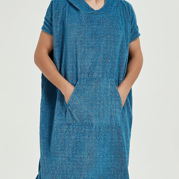 Herr Strand Handduk Poncho Vuxen Luvtröja för Kvinnor Hooded Swim