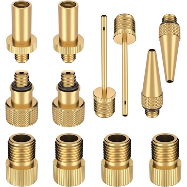 Cykelventil Adapter Set i ren koppar - Cykelpump Adaptrar utan luftläckage