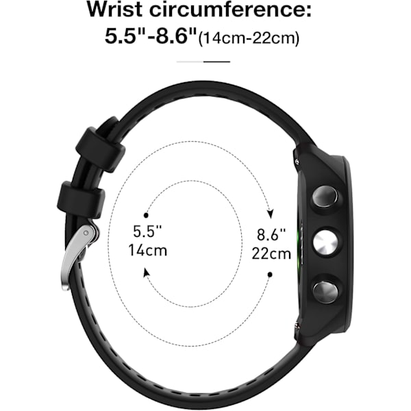 Reservedeler til Garmin Forerunner/Vivoactive - 20 mm bredde