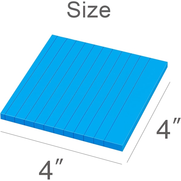Foret klæbende noter - 8 pakker, 4x4 tommer, lyse farver