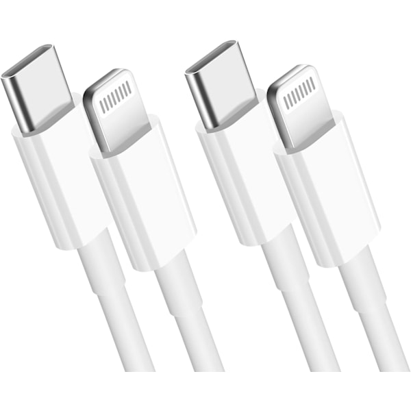 USB C til Lightning-kabel 2Pack 6Ft Apple Mfi-certificeret Hurtig