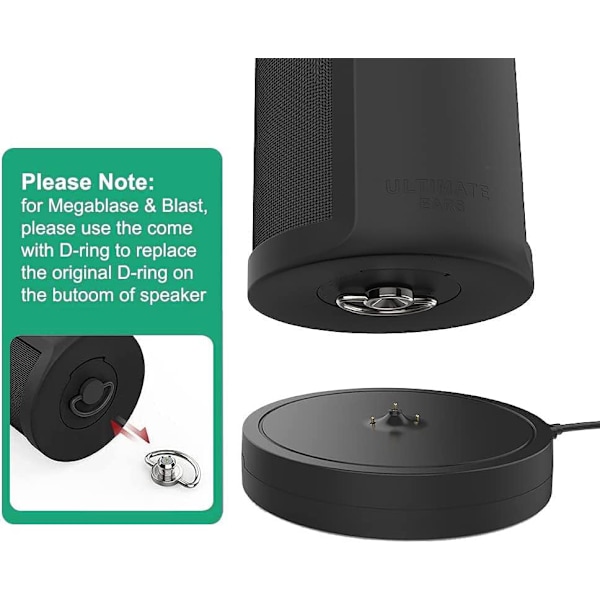 Power Up-opladningsdock kompatibel med Ultimate Ears Ue Boom
