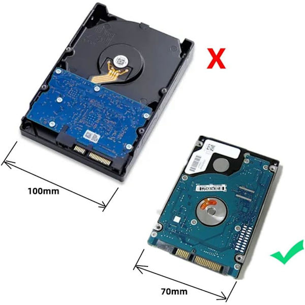 2,5 tums harddisk 22 stift till Edata + USB power 50 cm
