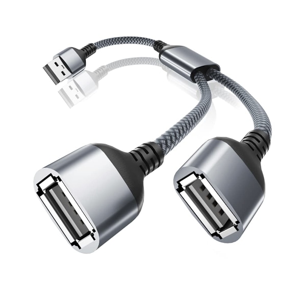 USB-splitter Y-kabel 3,3 fot. 1 hann til 2 hunn USB-forlengelse
