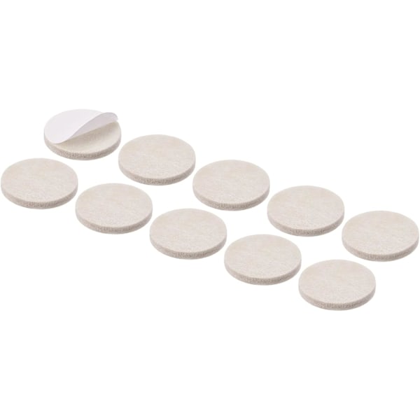 Round Felt Furniture Pads (38mm/1.5") 120Pcs, Self-adhesive Floor Protectors - for Home Cabinet Closet Bed Feet, Beige  38mm/1.5\  38mm/1.5\