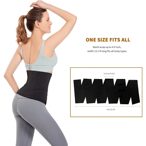Taljetræner til kvinder Plus Size Svedbånd Talje Wrap til mave Body Wrap
