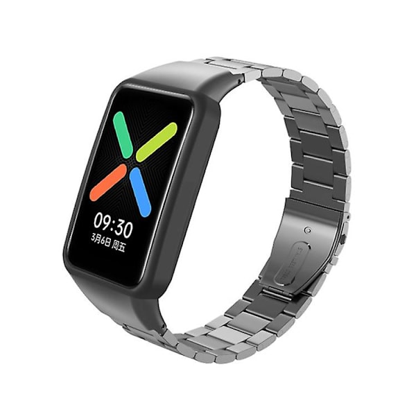 För Oppo Watch Free Nfc Rostfritt Stål Trefärgad Klockarmband YLV Grey