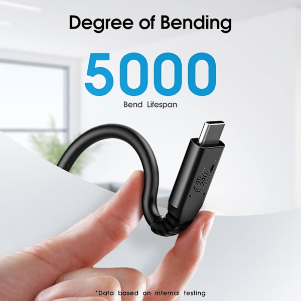 Usb4-kabel, 6,6 fod, 40 Gbps dataoverførsel, 240 W (48V5A)