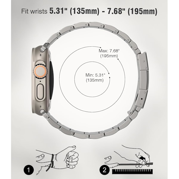 Titanium Rem til   Watch Ultra 2 Ultra 49mm iWatch SE 2 SE 49mm 45mm 44mm 42mm 46mm iWatch Series 10 9 8 7 6 5 4 3 2 1