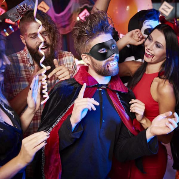 Blondert Masquerade-maske med elastikk, passer for voksne, mykt og skånsomt materiale, spesielt for