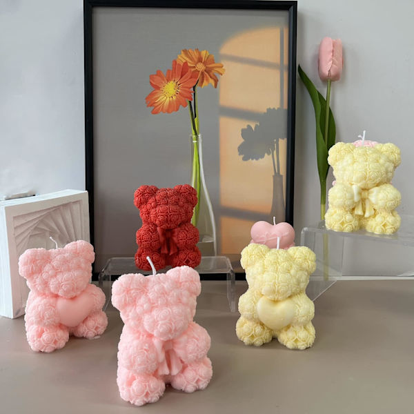 Forme, 3D Sløjfe Rose Bjørn JDH Forme