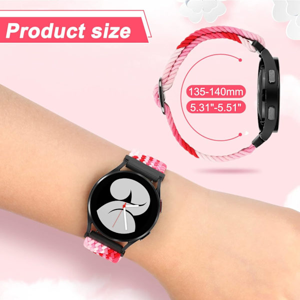 5-pak Sport Nylon Solo Loop Band kompatibel med Galaxy