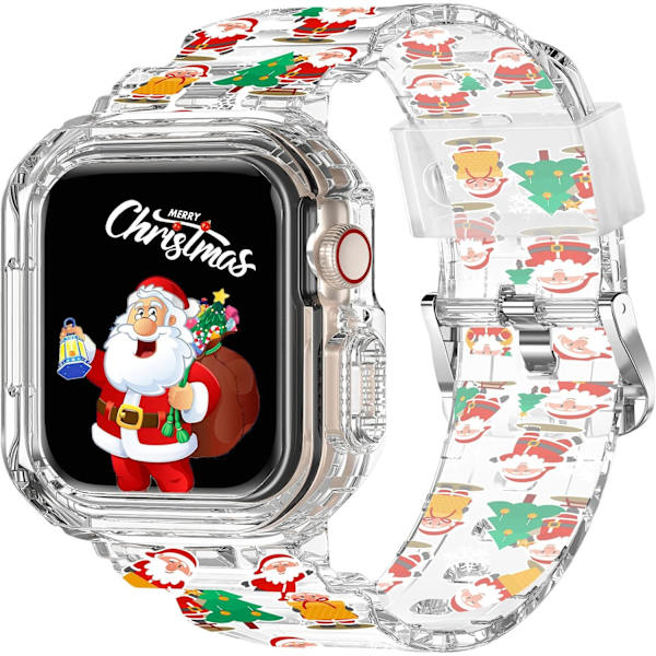Kompatibel med kristallklara Apple Watch-armband, 45 mm 44 mm