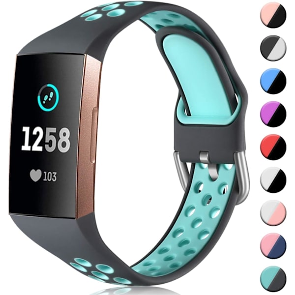 Silikonrem for Fitbit Charge 4 - Pustende erstatningsarmbånd