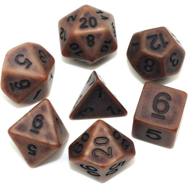 Tärningssats Antik RPG-tärningar för Dungeons and Dragons (D&D) Pathfinder