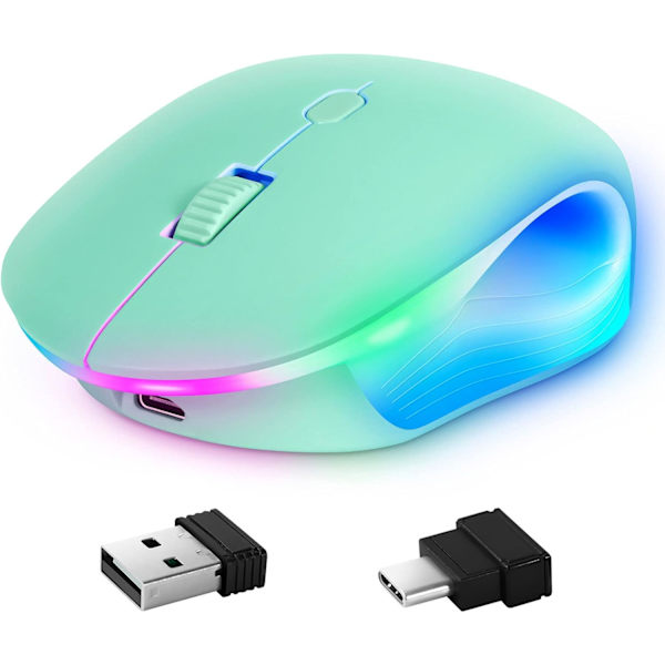 Trådløs mus med Quiet Click Rgbled Rainbow Light