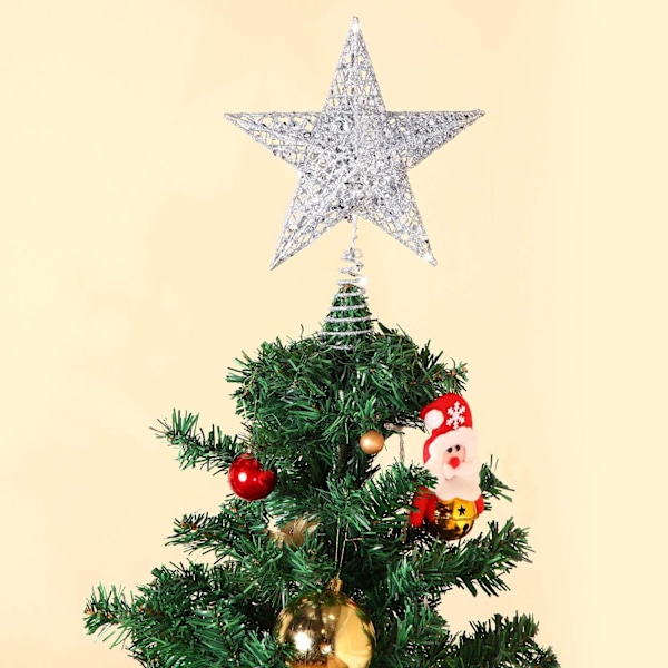 10 tum julgranstjärna topp Xmas julgran toppstjärna juldekoration