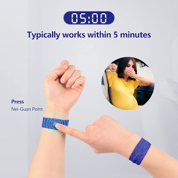 Motion Sickness Wristband (3 par) - Anti-kvalme Akupressur Armbånd