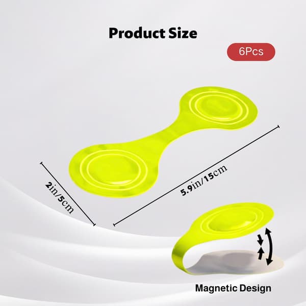 Magnetiska reflexer, reflexmagneter, reflexklämmor, hängare, för maximal synlighet, säkerhetsreflex för ryggsäck, jacka, jogging,