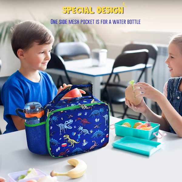 Dinosaur Lunch Bag - Dinosaur Fossils Isoleret Madkasse til Drenge