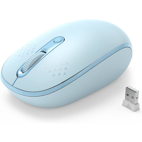 Trådlös mus. 2,4Ghz tyst bärbar mus med USB