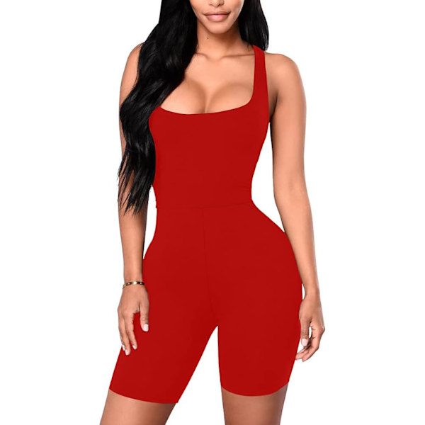 Kvinners Sexy One Piece Tank Top SleevelessClub Kort Jumpsuit