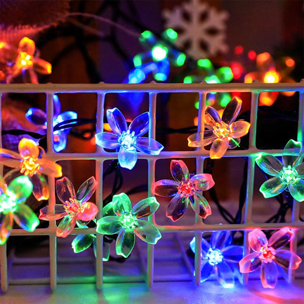 Sæt stikket i dekorative kirsebærblomster-lyskæder, 33ft 100 LED USB-lyste blomsterdekorationer med timer til indendørs soveværelse telt seng terrassefest