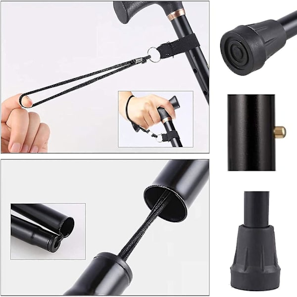 Hopfällbar och justerbar design Walking Cane Folding Cane Portable Walking Cane