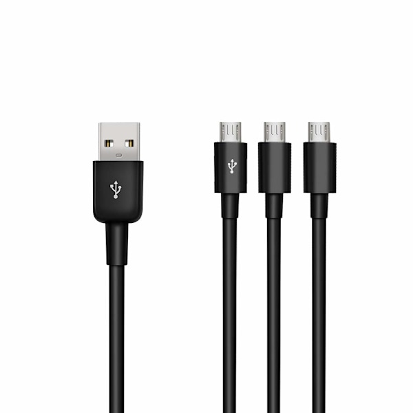 USB till Micro USB Splitterkabel, 3 i 1 USB 2.0 A hane till tre Micro