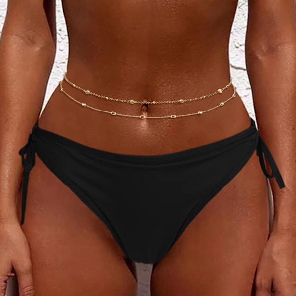 18K guldpläterade midjekedjor Body Chain för kvinnor