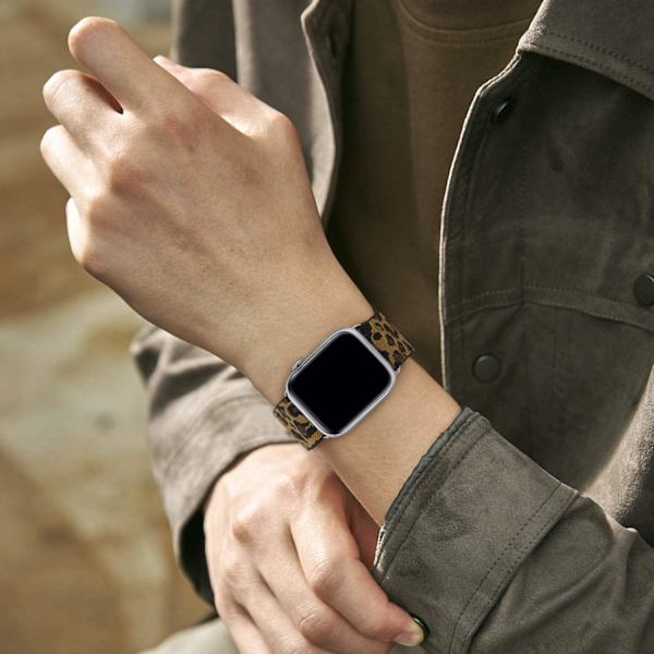 Stretchiga nylonband kompatibla med Apple Watch -band 38 mm 40 mm 41 mm