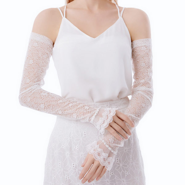 Spetshandskar Långa Is Siden Arm Covers Bride Hand Sleeves