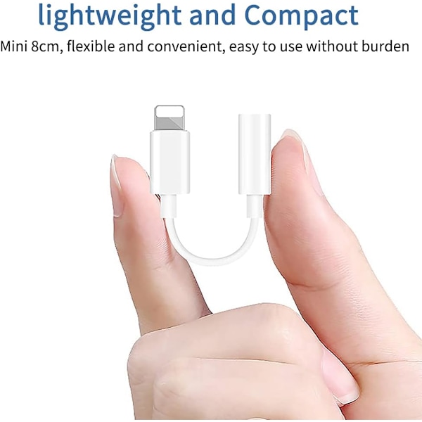 Lightning till 3,5 mm jackadapter Hörlursadapter