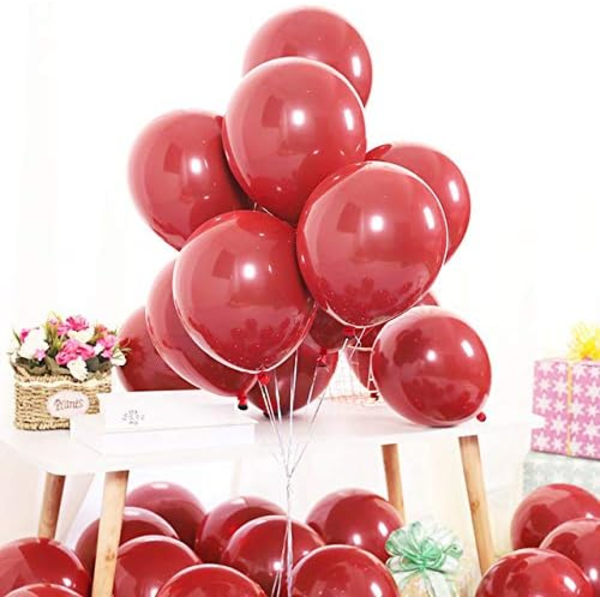 Rubyrød ballon 10 tommer dobbeltfyldt latexballon Valentinsdag