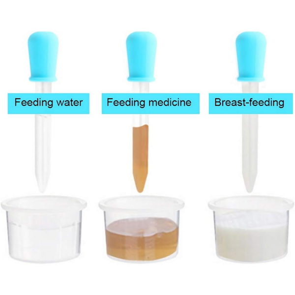 10 stk dråpepipetter (5 ml) - flytende dråper av silikon og plast