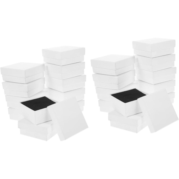 24 st smyckeskrin smyckesförpackning kartong smyckeskrin smyckesförvaring armband presentask små lådor små smyckeskrin för skosnören slipslös