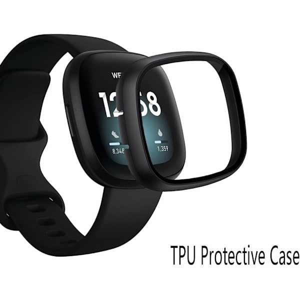 Skärmskydd för klocka (3+1-pack) Kompatibel med Fitbit Versa 3, Film