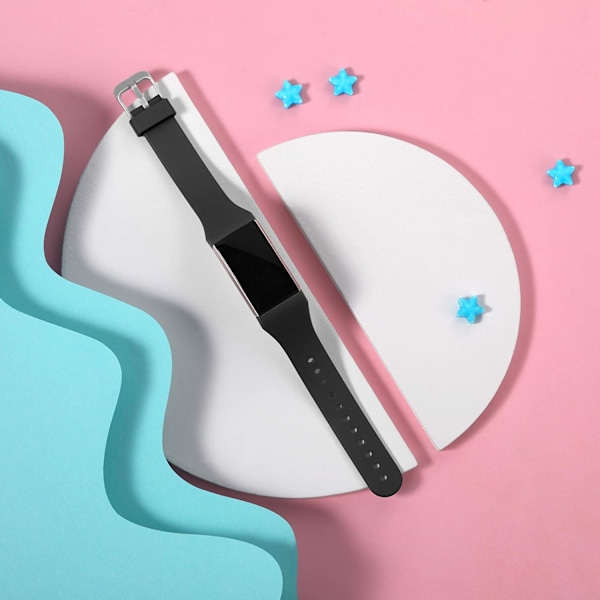 Kompatibel med Fitbit Charge 4/3-rem - Myk erstatningssportsarmbånd for kvinner og menn (liten/stor)