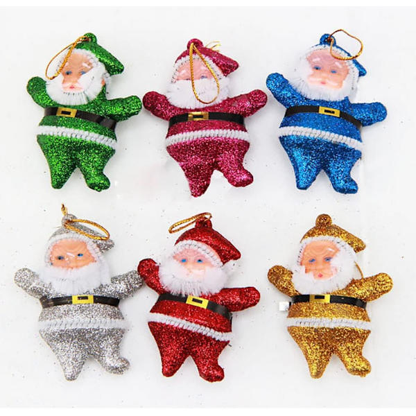 Söta mini jultomten juldekorationer - färgglada dekorationer