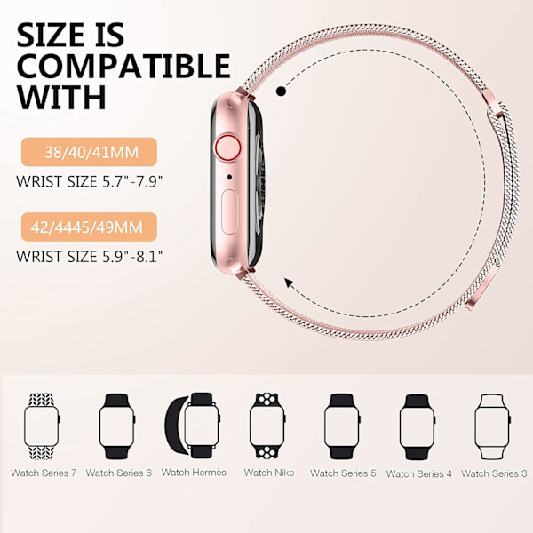Metallband kompatibel med Apple Watch -band 40 mm 38 mm 41 mm