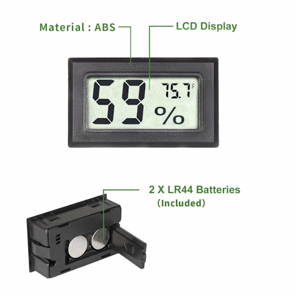 Mini Hygrometer Termometer - Digital inomhusfuktighetsmätare