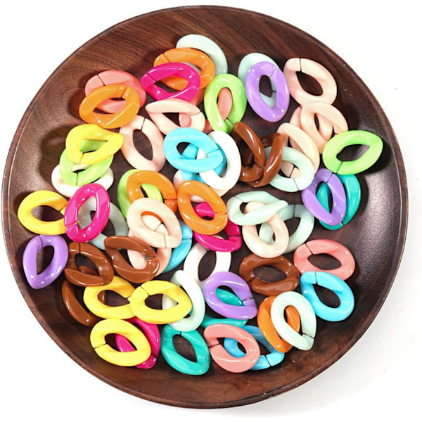 150 st Akryl C Clips Krokar Kedjelänkar Öppen länkringar Plast