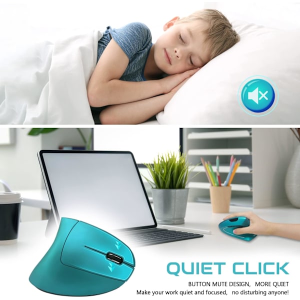 Ergonomisk mus. Optisk vertikal mus Oppladbar USB