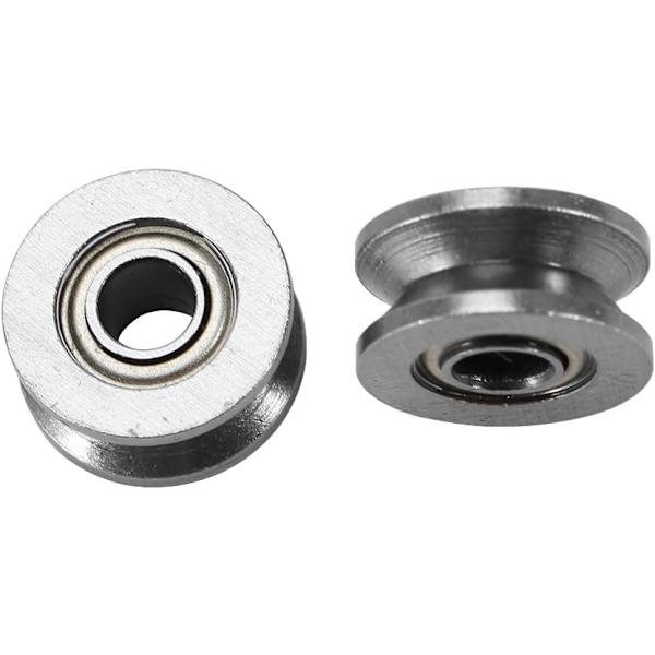 10 stk. V624ZZ Miniature Stål V-Rille Styretrisse Skinne Kugleleje - til Skinnespor Liner Bevægelse