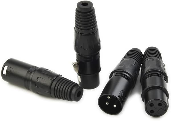 10-par XLR 3-bens han- og hunkonnektorer til mikrofonkabler til lydudstyr med messing