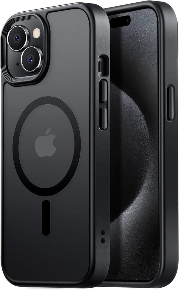 til iPhone 15 Plus og iPhone 14 Plus telefondeksel passer MagSafe 10FT fallbestandig matt hudfølelse bakdeksel til iPhone 15 Plus og iPhone 14 Plus