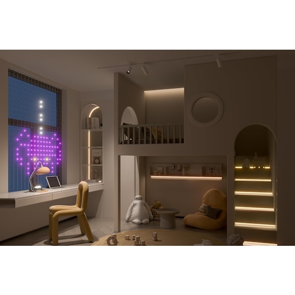 OnO Juledekorasjoner Led Gardinlys - 2022 Oppgradering - 6,6x6,6ft - 400 LED Twinkle Fairy String Light for Soverom - APP Fjernkontroll RGB