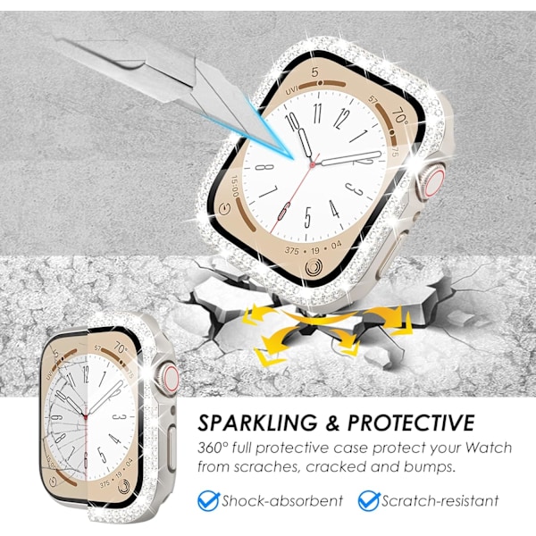 2 i 1 Bling vanntett deksel for iWatch Series 6